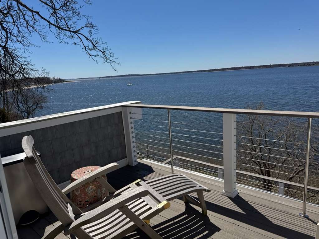 The bay from the deck on a clear afternoon