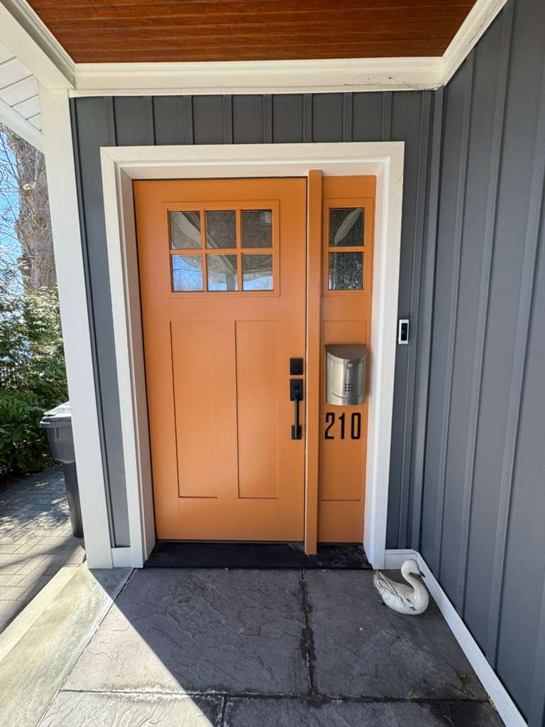 The front door at 210 Narragansett Ave