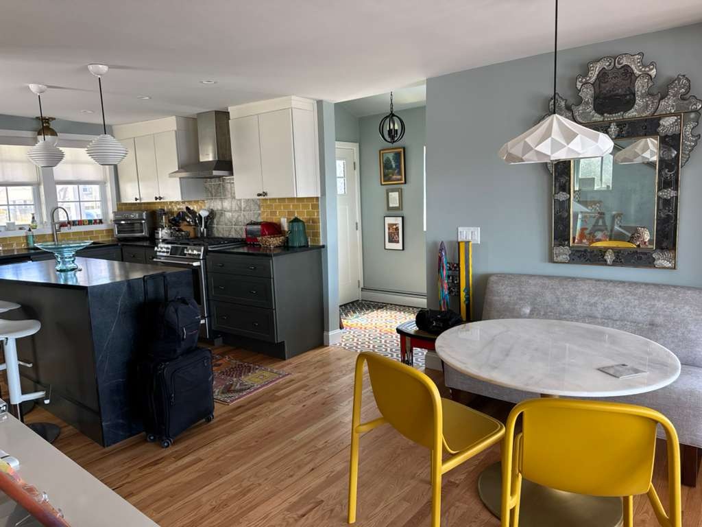 Kitchen and open-plan dining area