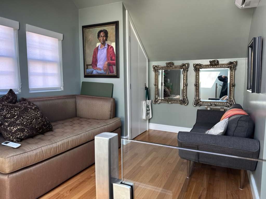 The loft sitting area